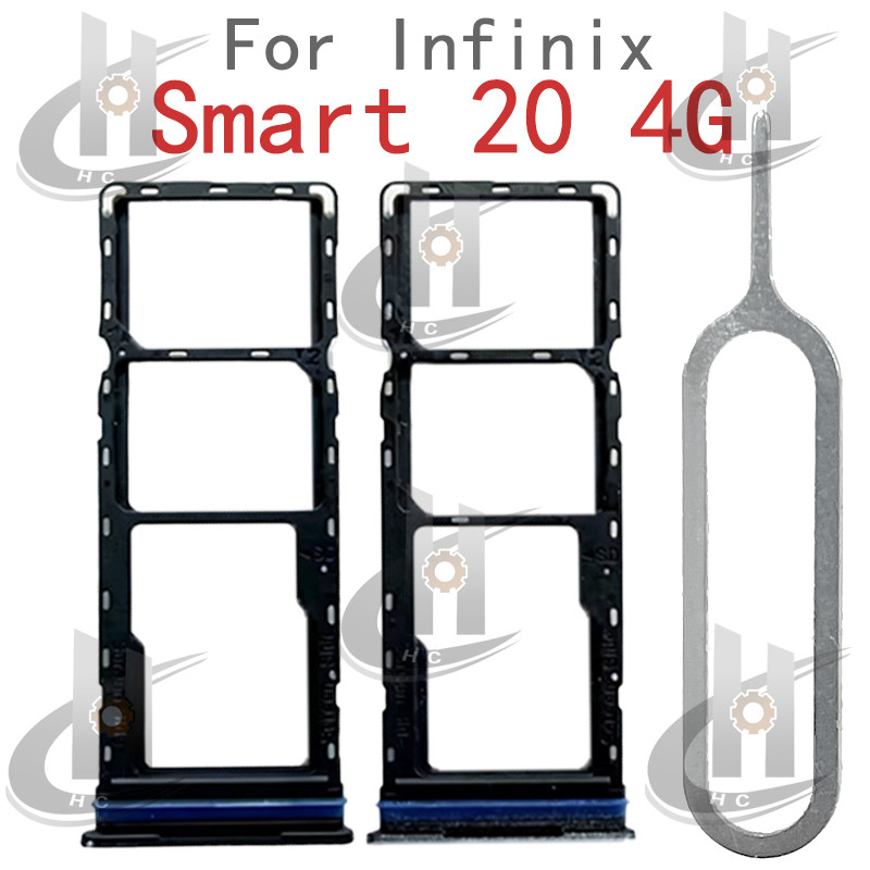 สําหรับ Infinix Smart 20 4G X6840 ถาดซิมการ์ดผู้ถือช่องเสียบการ์ด Reader SD Slot อะแดปเตอร์อะไหล่