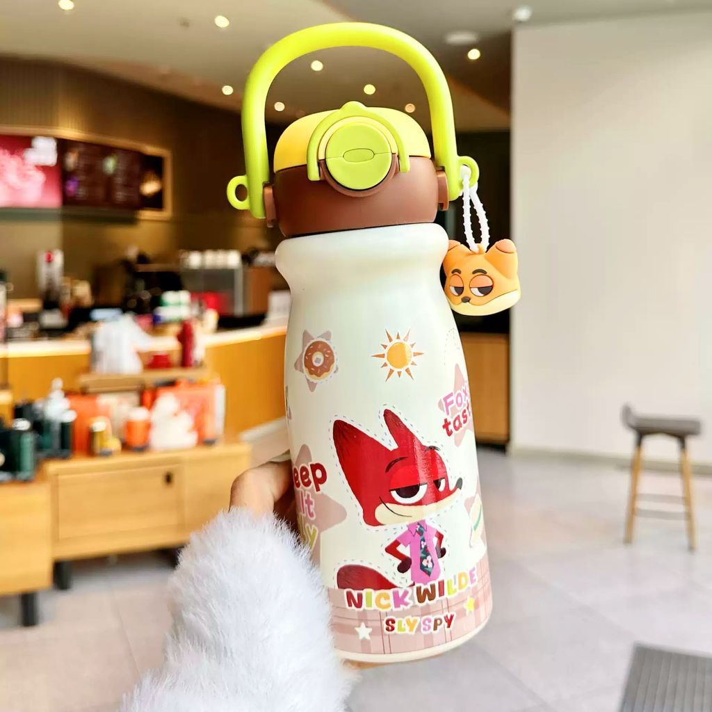 Crazy Animal City กระติกเก็บอุณหภูมิ-เก็บความเย็น สำหรับเด็ก นักเรียน เที่ยว นิคก & จูดี้ 316 สแตนเลส กันรั่ว 360 องศา｜ไทยดีไซน์｜กระติกน่ารัก｜เทรนเนอร์｜แพลตตี้