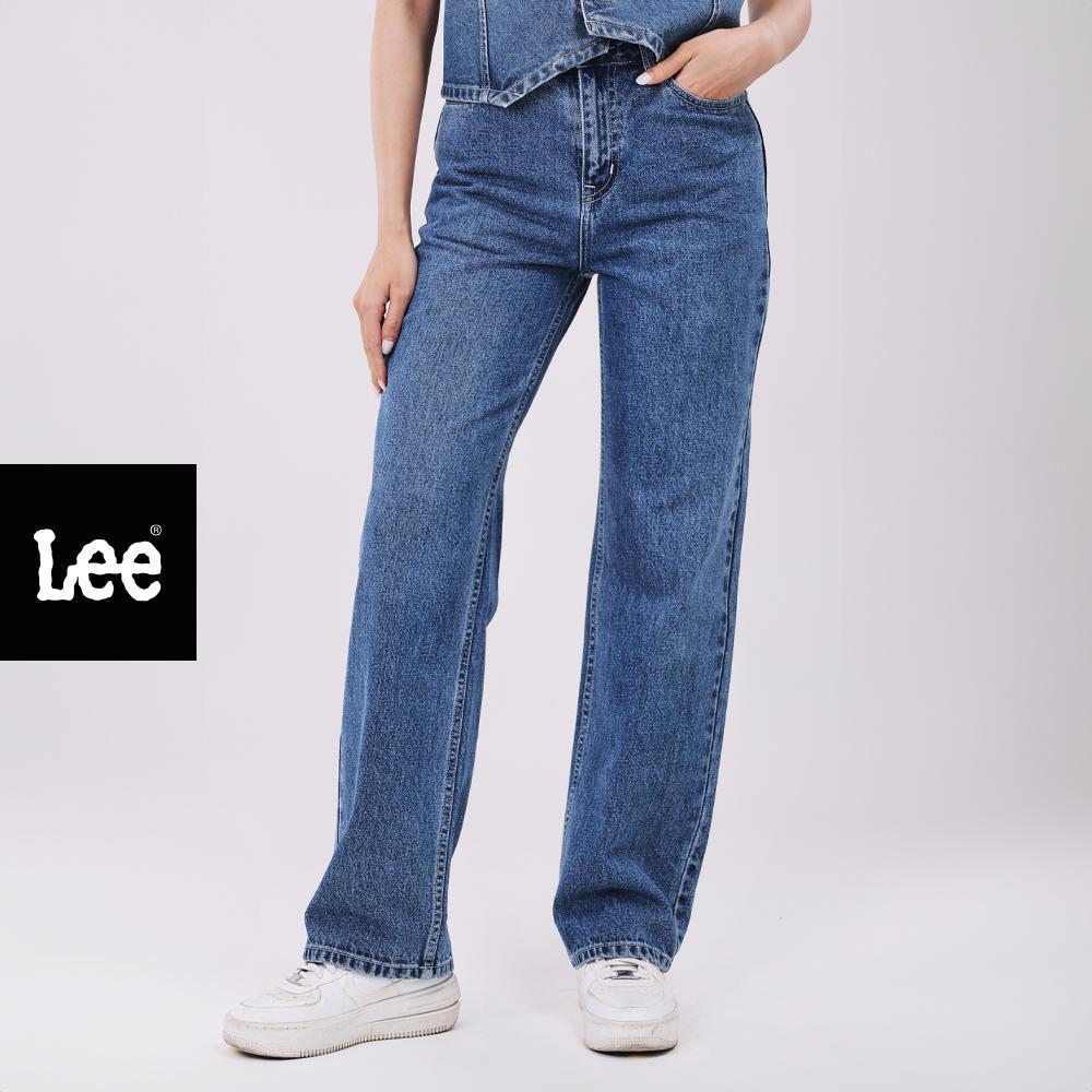 LEE กางเกงยีนส์ผู้หญิง เอวกลาง ทรงตรง รุ่น LE S626WHANF46 สียีนส์กลาง