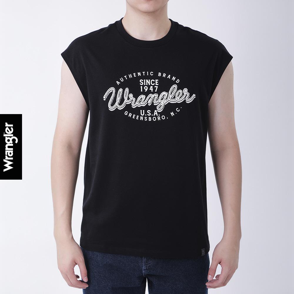 WRANGLER เสื้อยืดแขนกุดผู้ชาย รุ่น WR F425MTSLF20 สีดำ