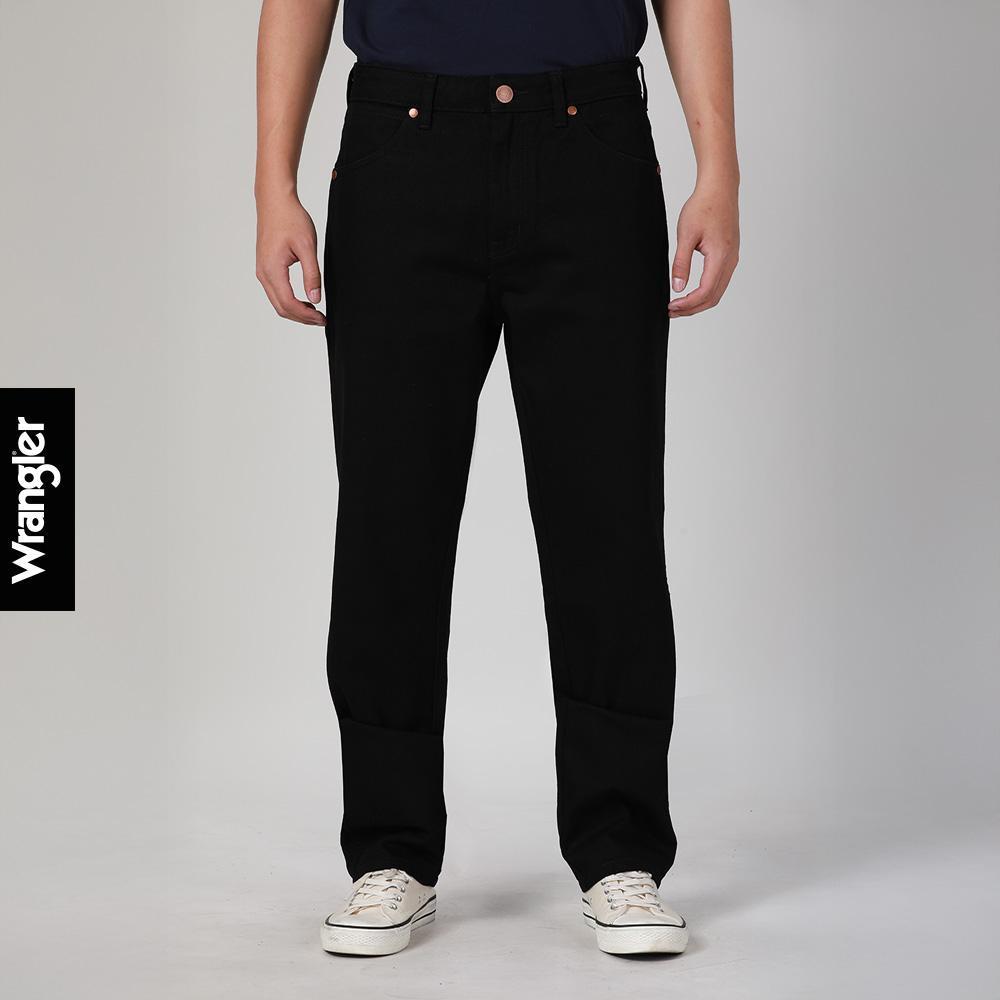 WRANGLER กางเกงยีนส์ผู้ชาย เอวกลาง ทรงกระบอก ทรง Frontier รุ่น WR F525MFROF61 สีดำ