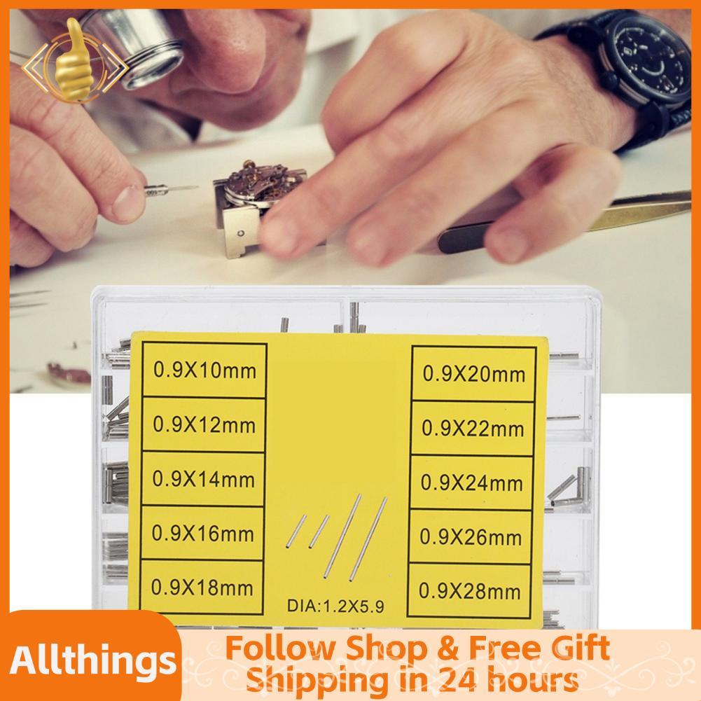 Allthingss Allthingss สายนาฬิกาโลหะหลอด 10 ประเภทสายนาฬิกาหลอด Pins ซ่อมเครื่องมืออุปกรณ์เสริม