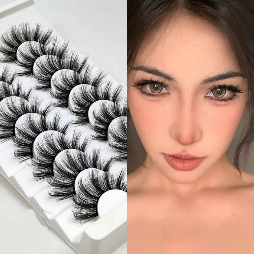 8 คู่ 3D ปริมาณปลอม Lashes 3D Mink Lashes ขนตาปลอมธรรมชาติแต่งหน้า Eyelash Extension เครื่องมือ