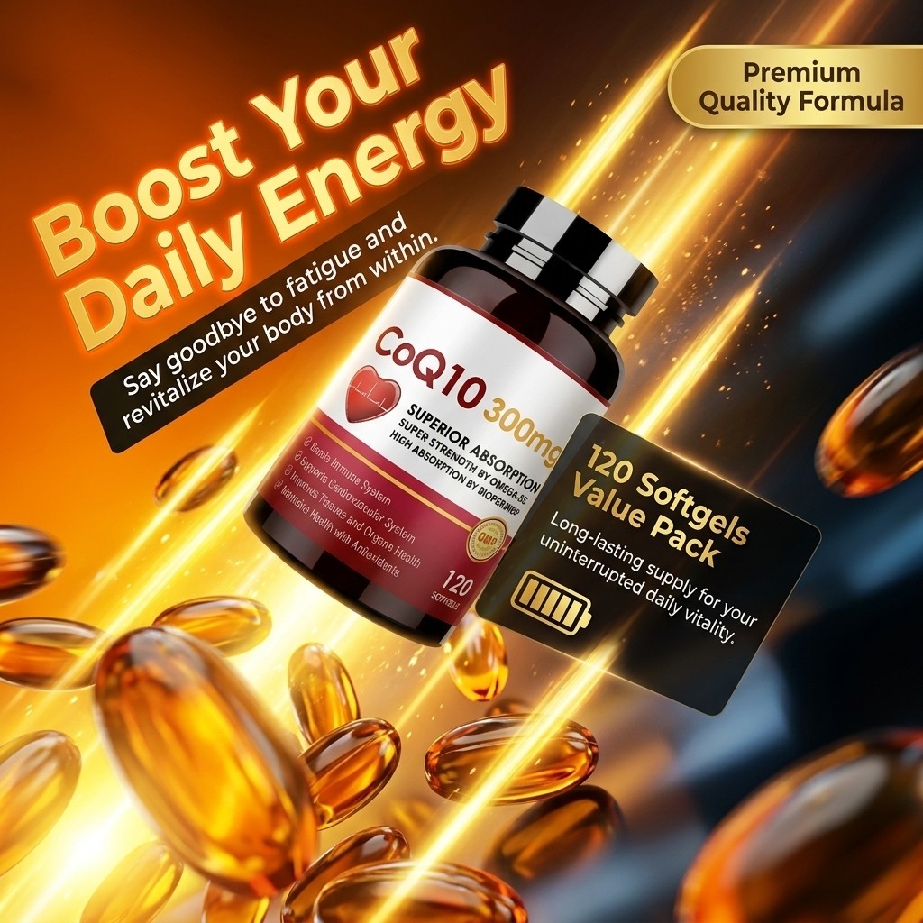 Coenzyme Q10 Soft Capsules อาหารเสริมเพื่อสุขภาพและโภชนาการ วิตามินอี โคเอ็นไซม์ Q10 แคปซูล