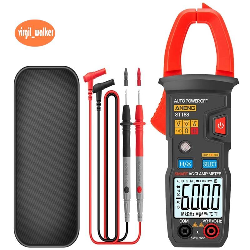 ST183 Digital Clamp Meter 6000 นับ CLAMP Meter True RMS มัลติมิเตอร์ AC DC แรงดันไฟฟ้าเครื่องทดสอบคว