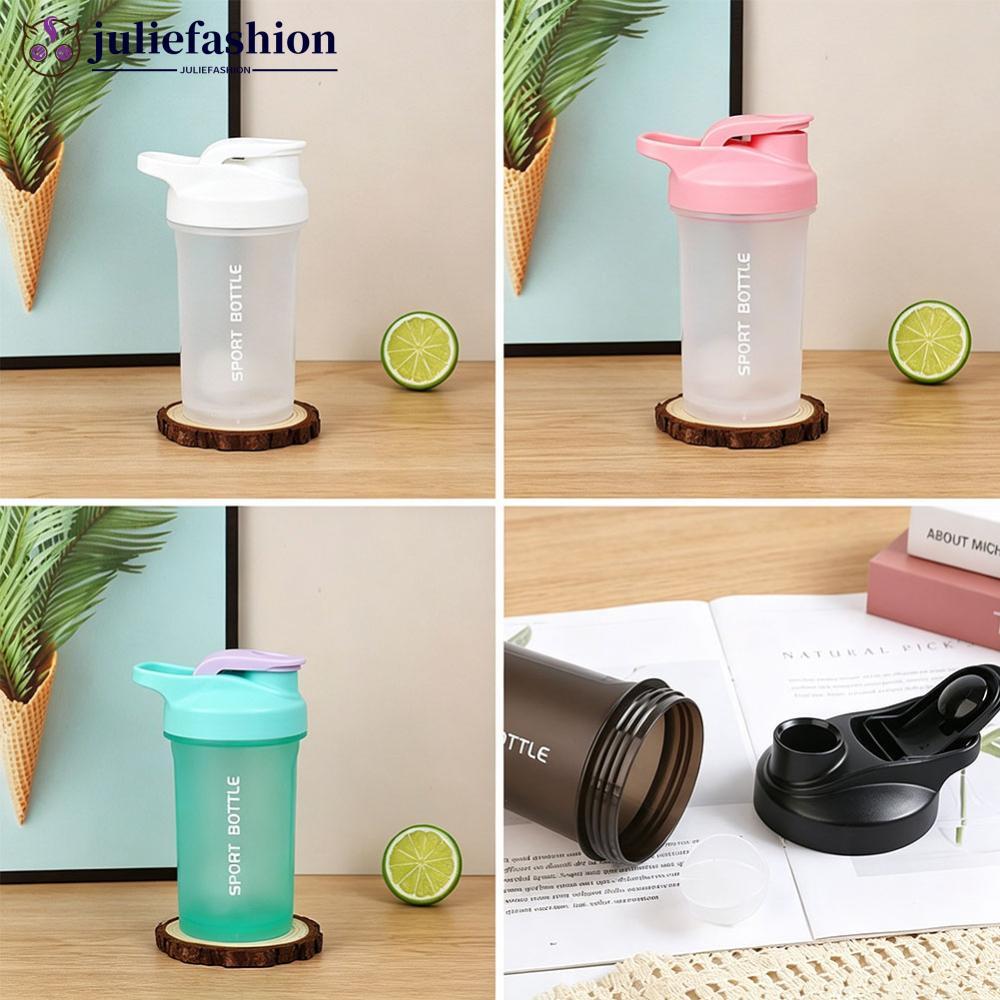 JULIEFASHION สไตล์แบบพกพาโปรตีนผง Shaker ขวด Leakproof ทนทานผสมถ้วยสําหรับ Gym ฟิตเนสกลางแจ้งกีฬา A8