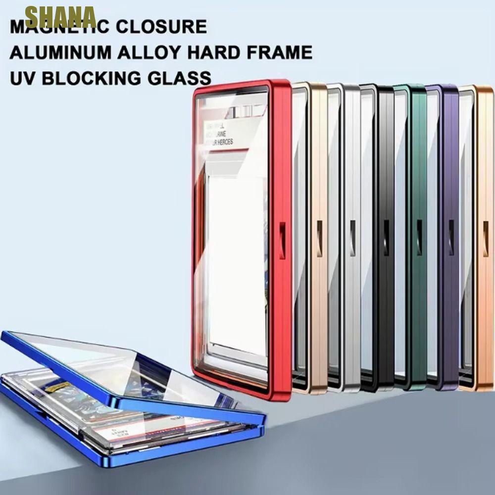 SHANA Trading Card Magnetic Holder, Scratch Resistance Magnetic Closed PSA/CGC Card Case, Display Box Aluminium Alloy Multicolor Graded Cards Protect Table Storage Supplies