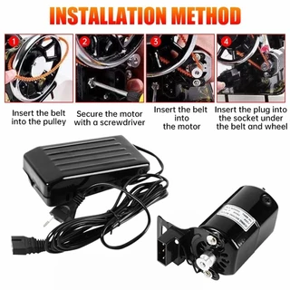 มอเตอร์จักรเล็ก 180W มอเตอร์พร้อมที่เหยียบ มอเตอร์ทองแดงเกรดดี ขาเหยียบมอเตอร์จักรเล็ก