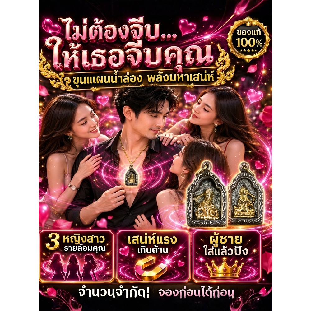 【วัสดุคุณภาพสูง】พระขุนแผน/เครื่องราง/วัตถุมงคล สำหรับเสริมดวง/โชคลาภ