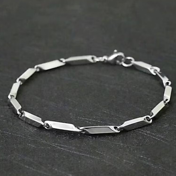 PADI SILVER CHAIN BRACELET ผู้ชายและผู้หญิง BRACELET