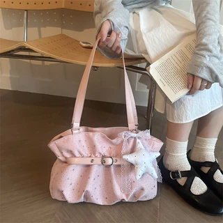 2026 New Star Wave Point Underarm Bag Fashion Cute Commuter Large Capacity Tote Bag