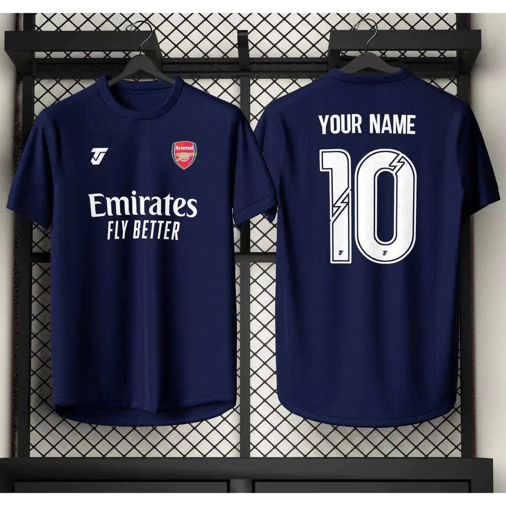 Arsenal 2025/2026 Game Season Customing Jersey ชุดฝึกแขนสั้นชุดกีฬาเสื้อกันหนาวเสื้อถักฟุตบอล