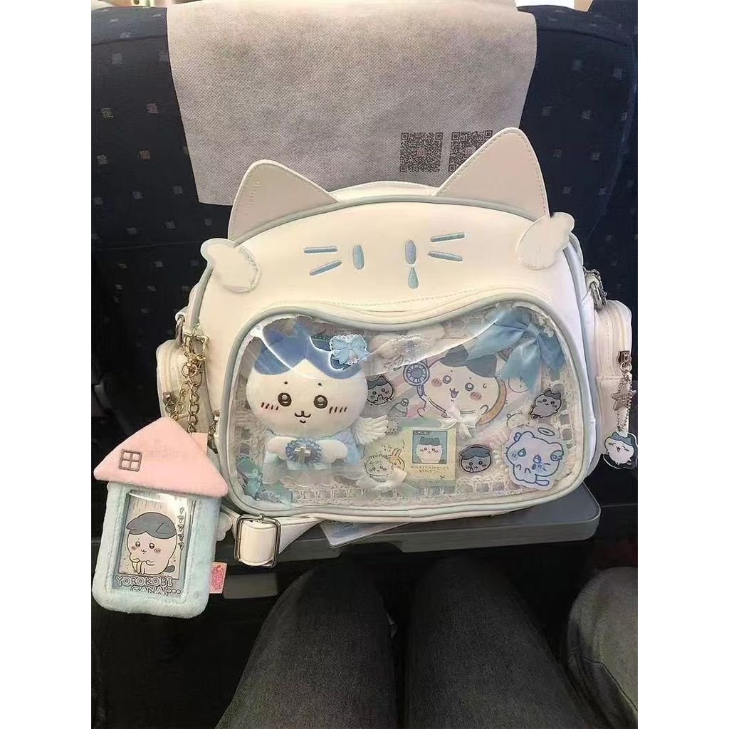 Y2K Mechanical Cat กระเป๋าเป้สะพายหลังขนาดเล็กกระเป๋าเป้สะพายหลังเดินทางยอดนิยม
