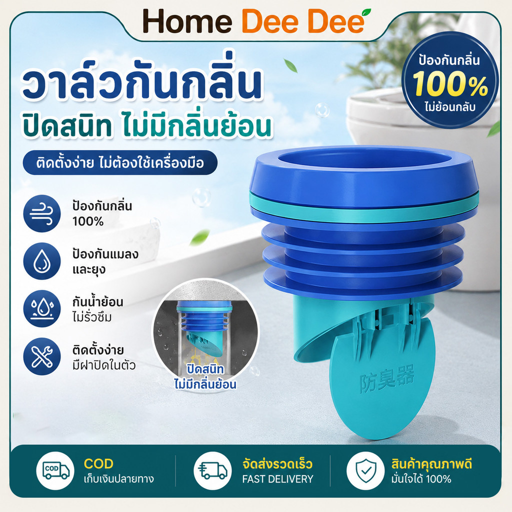 ซีลชักโครก กันกลิ่น กันน้ำย้อน ปะเก็นชักโครก 3 ชั้น พร้อมฝาปิด ติดตั้งง่าย