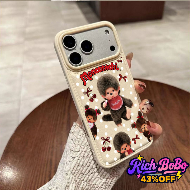 COD-เคสโทรศัพท์ลายลิงน่ารักขี้เล่น ลายจุดสีขาว สไตล์การ์ตูนมาใหม่ สำหรับ iPhone 17 16 15 14 13 12 11 Pro Max Plus