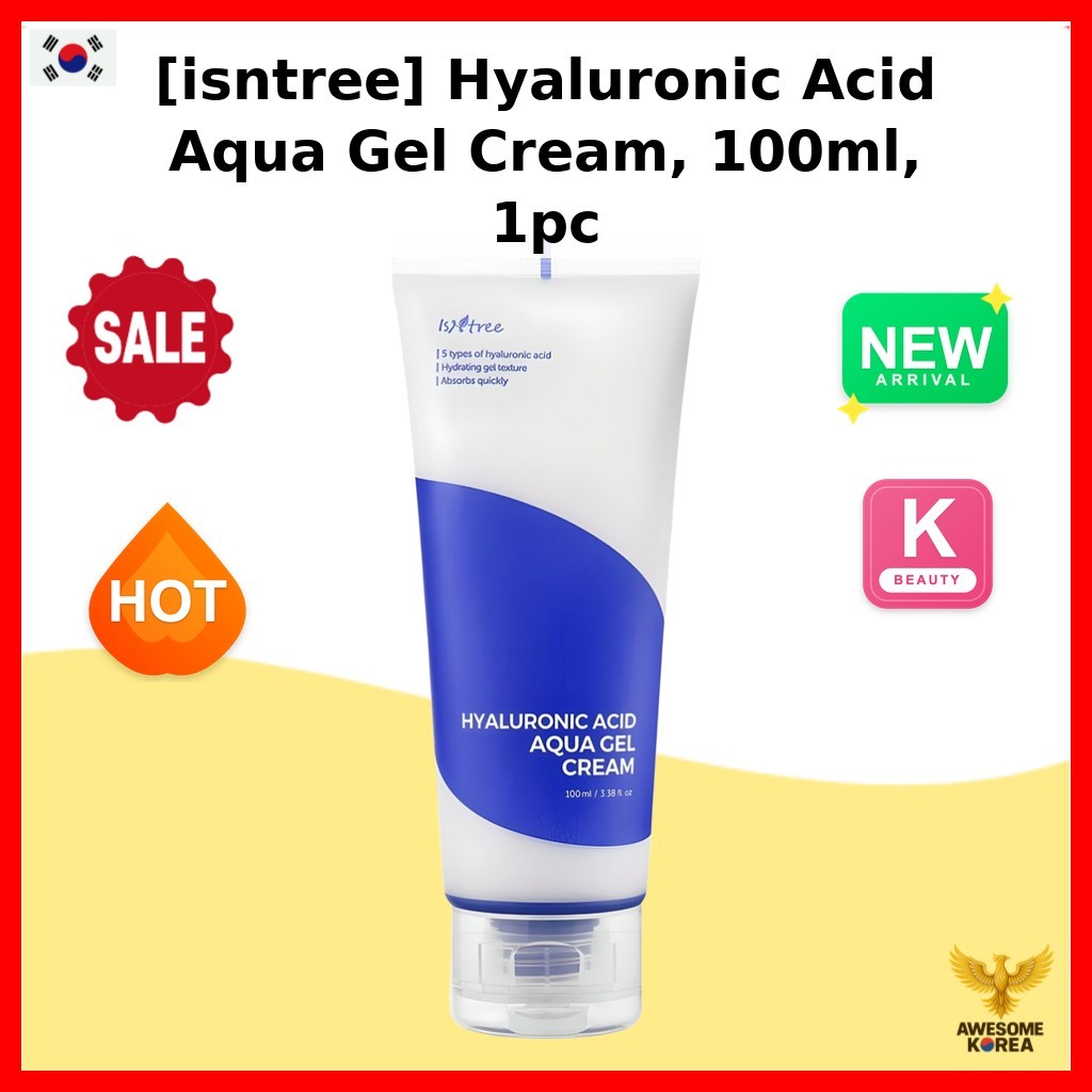 [isntree] Hyaluronic Acid Aqua Gel Cream, 100ml, 1pc / Korean Aqua Gel Cream / Deep Moisture by Awes