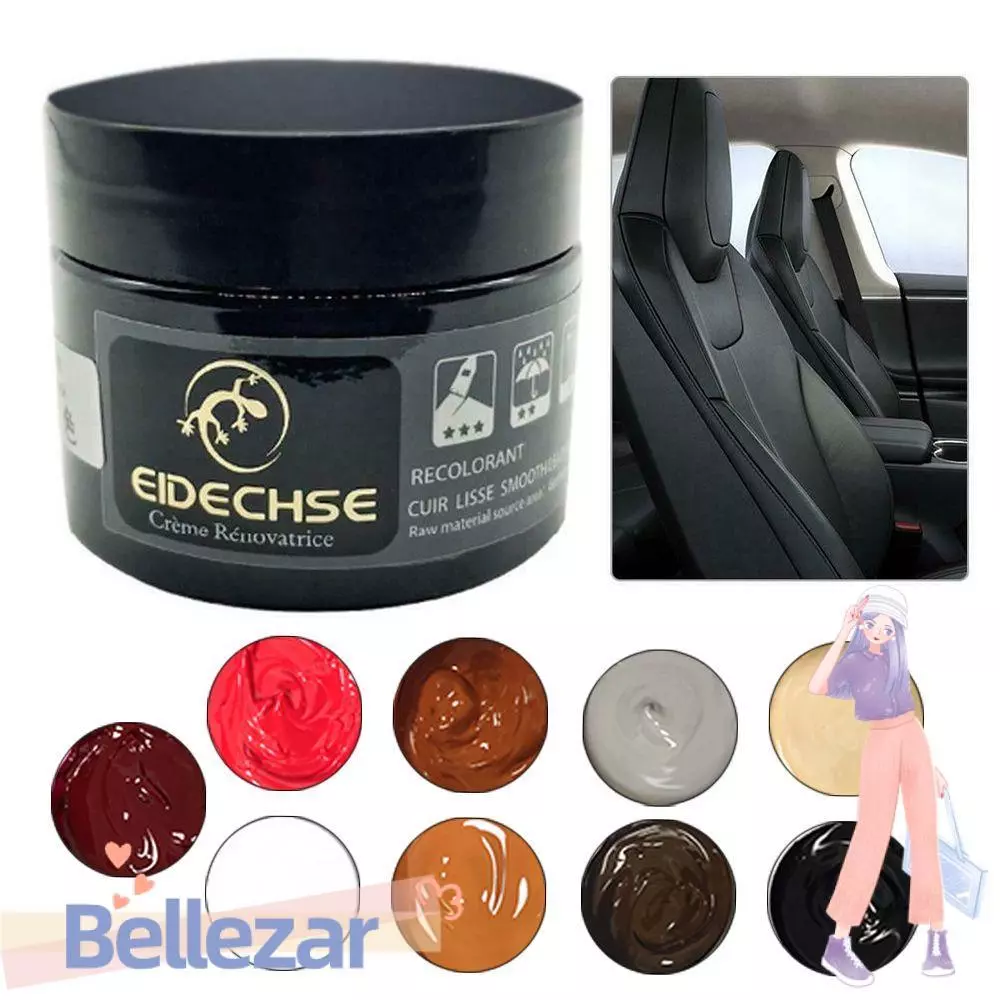 BELLEZAR 50ml ซ่อมหนังครีมรถที่นั่งโซฟา Patch สําหรับ Faded สวมใส่ Dye Colour Restorer