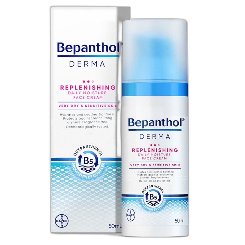 [bepanthol] Derma Replenishing Daily Moisture Face Cream, 50ml, 1 ชิ้น / มอยเจอร์ไรเซอร์เกาหลี / Ric