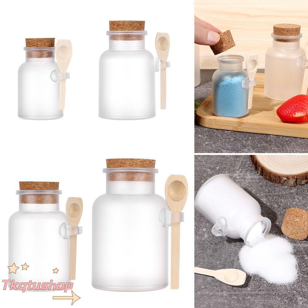 IMIHAN1 100-500g ขวดเกลืออาบน้ํา Multi-function รีฟิลช้อนไม้ภาชนะเก็บ