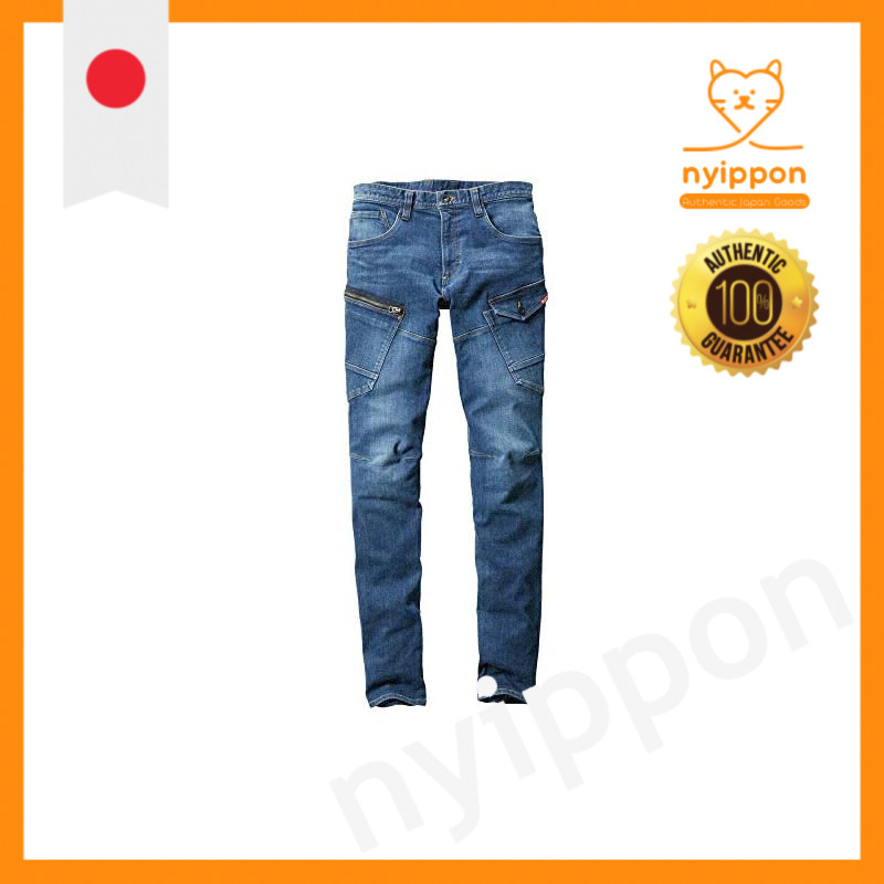 Burtle Work Cargo Pants (Unisex) 5012 Cordura Cool Stretch Denim All Season Size 7L 45 Indigo