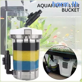 HARM Mini Fish Tank Filter,พร้อมผ้าฝ้ายกรองโดยไม่ต้องปั๊ม Aquarium Pre-filter,ขนาดเล็กคุณภาพสูงติดตั้งง่ายกรองBarrel Fish Tank Maintenance