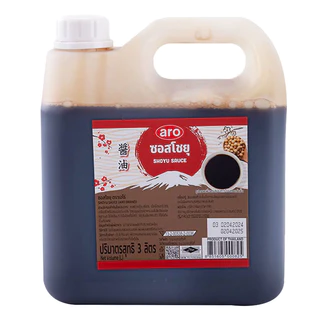 เอโร่ ซอสโชยุ 3 ลิตร (ARO Shoyu Sauce) ซอสปรุงรสอเนกประสงค์ ทำน้ำดองเกาหลี จิ้มซูชิ ชาบู ร้านอาหารนิยมใช้ โปโลแมน POLOMA