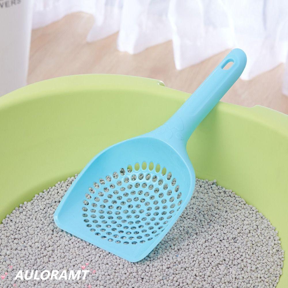 AULORAMT พลั่วตักแมว, ถาดขยะหนาพลั่วครอกแมว, พลาสติกทนทานสัตว์เลี้ยงทําความสะอาดเครื่องมือทําความสะอาดช้อน