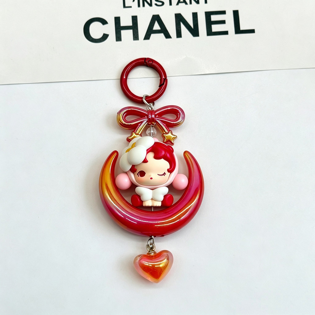 POPMART POP BEAN SKULLPANDA Petals พวงกุญแจของเล่นสะสมรูป 9PQU