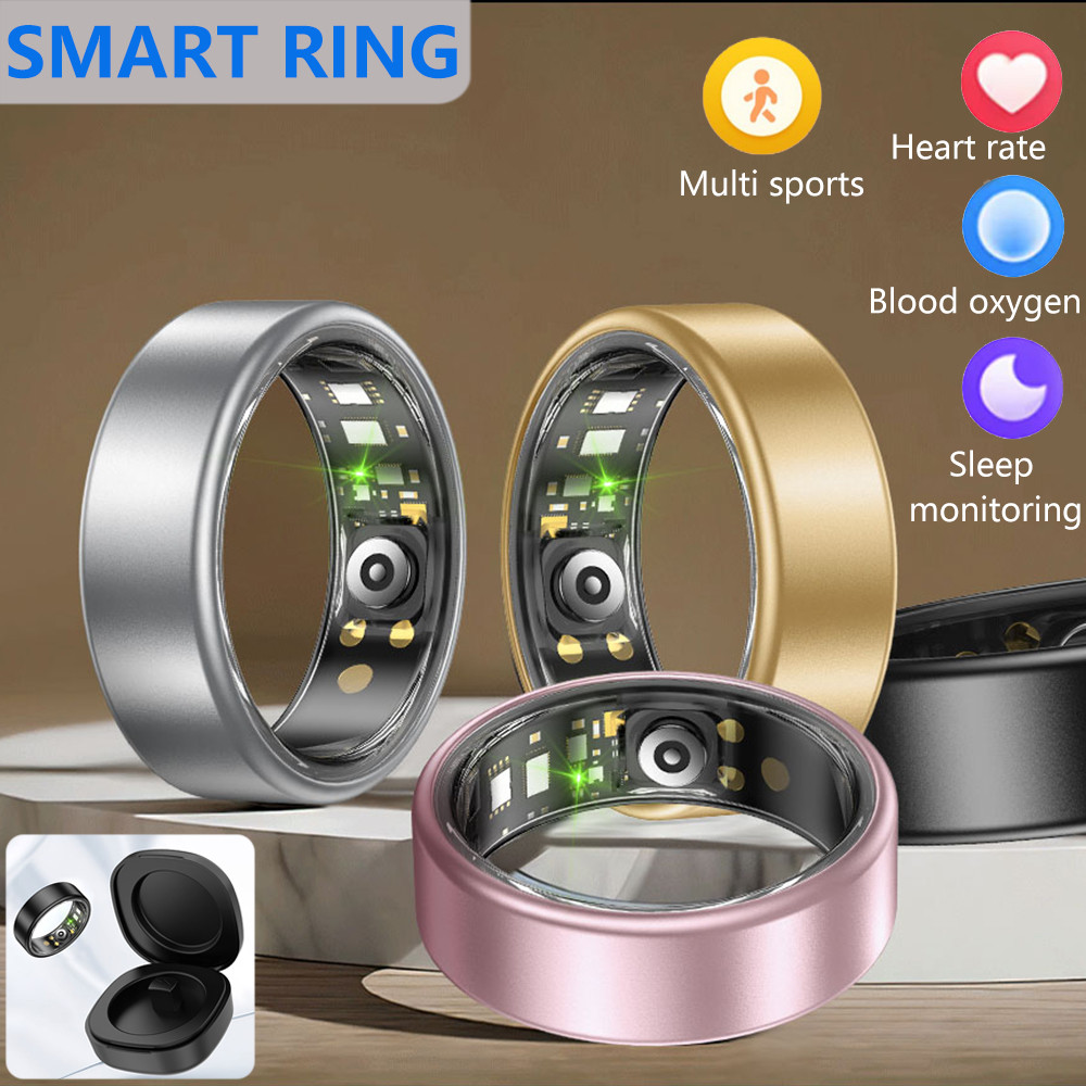 2026New แฟชั่นสมาร์ทแหวน 7 สีออกซิเจนในเลือด Heart Rate Sleep Monitor Motion Smartring IP68 & 5ATM กันน้ํา Multi-sport Smartring