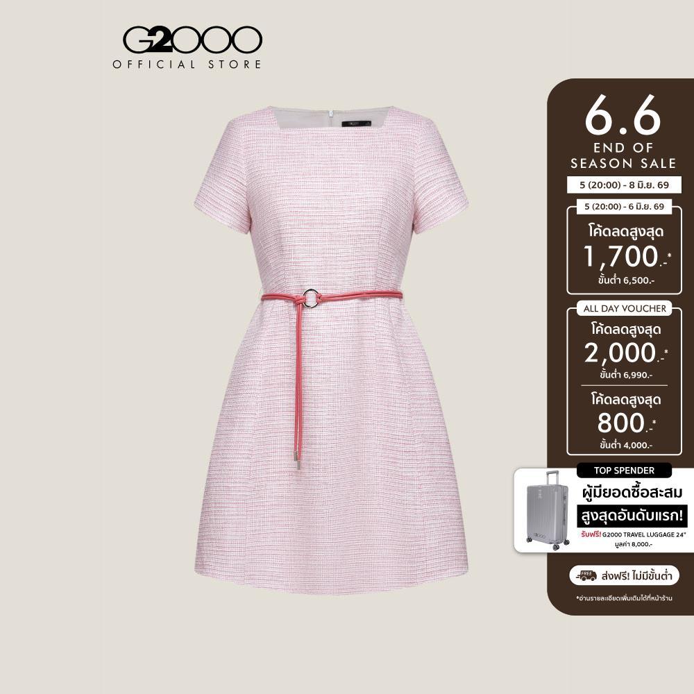 G2000 เดรสสำหรับผู้หญิง Fit & Flare Shape รุ่น 5123302624 PINK