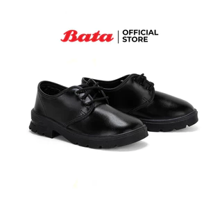 Bata บาจา รองเท้านักเรียนเด็กผู้ชาย รองเท้าทางการ รองเท้าเด็ก รองเท้านักเรียนแบบผูกเชือก School Shoes สีดำ 3216126