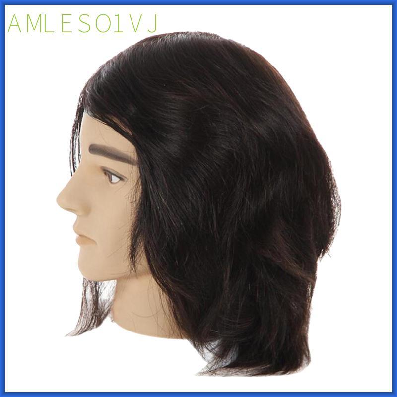 [amleso1vj] หัวหุ่นคอสเพลย์ชายพร้อมผมมนุษย์จริงสําหรับร้านตัดผมจัดแต่งทรงผม