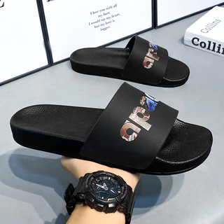 [39-45] รองเท้ากันลื่นแฟชั่นผู้ชายพื้นนุ่มรองเท้าแตะใส่สบายเหมาะกับกิจกรรมกลางแจ้งมีไซส์สไตล์ระเบิด