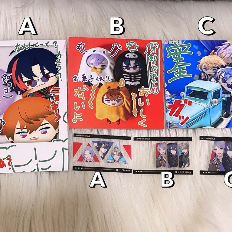3SKM VALZ NIJISANJI JP โปสการ์ดการ์ดใส