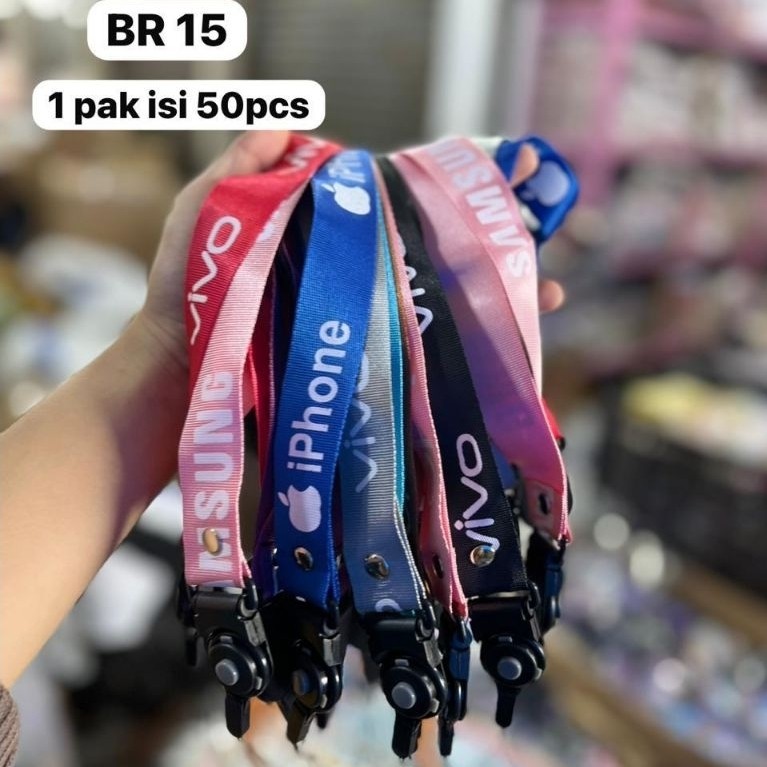 GANTUNGAN 1 ชิ้น Lanyard ชื่อแท็กสายคล้อง ID Card สร้อยคอสาย HP Hanger Strap