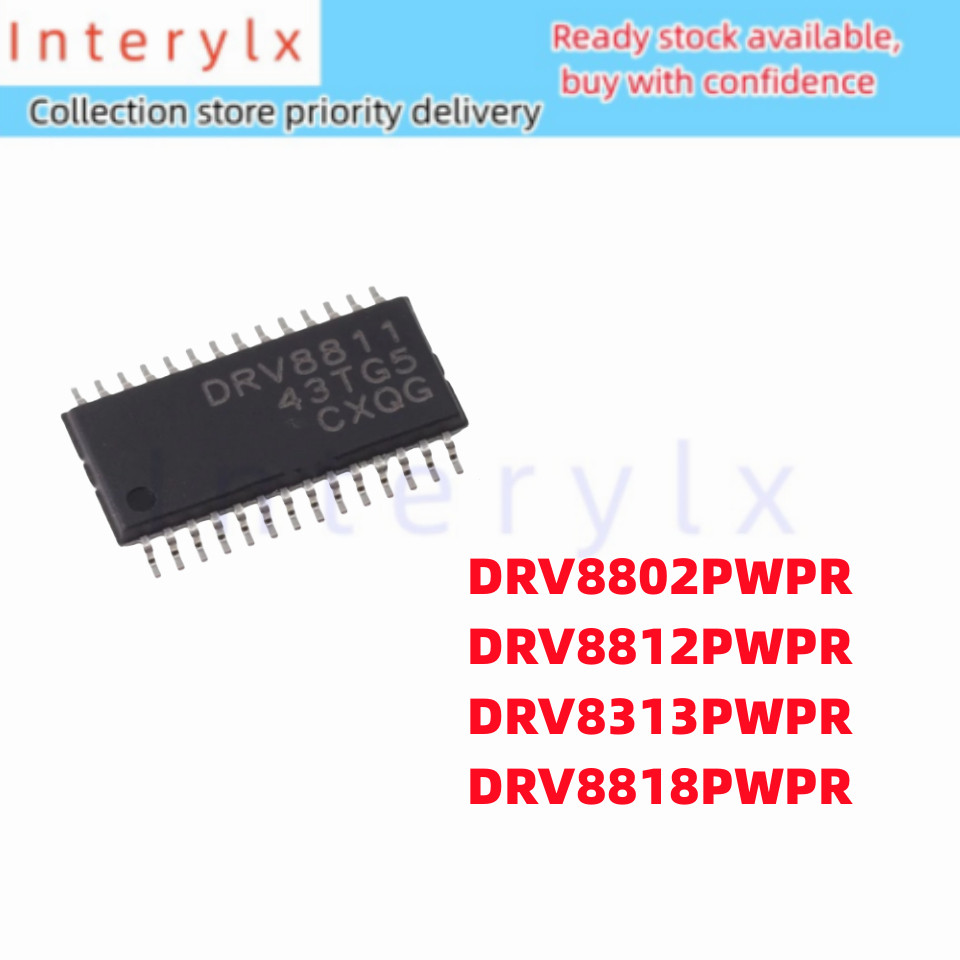 5PCS DRV8802 DRV8802PWPR DRV8812 DRV8812PWPR DRV8313 DRV8313PWPR DRV8818 DRV8818PWPR TSSOP-28 มอเตอร