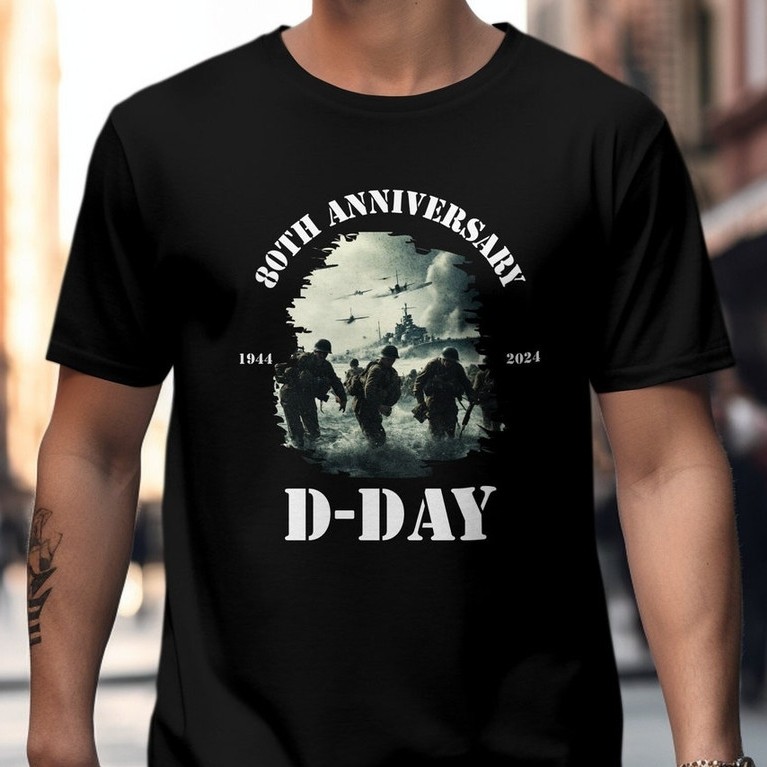 เสื้อยืด D-Day 80Th Anniversary 2024, 6Th มิถุนายน 1944, D-Day