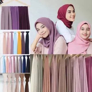 ผ้าคลุมชีฟองสีพื้นพันยาว เกรดพรีเมี่ยม ใส่สบายๆ ไม่ร้อน รุ่น 175×70 สีสวย ผ้านิ่ม