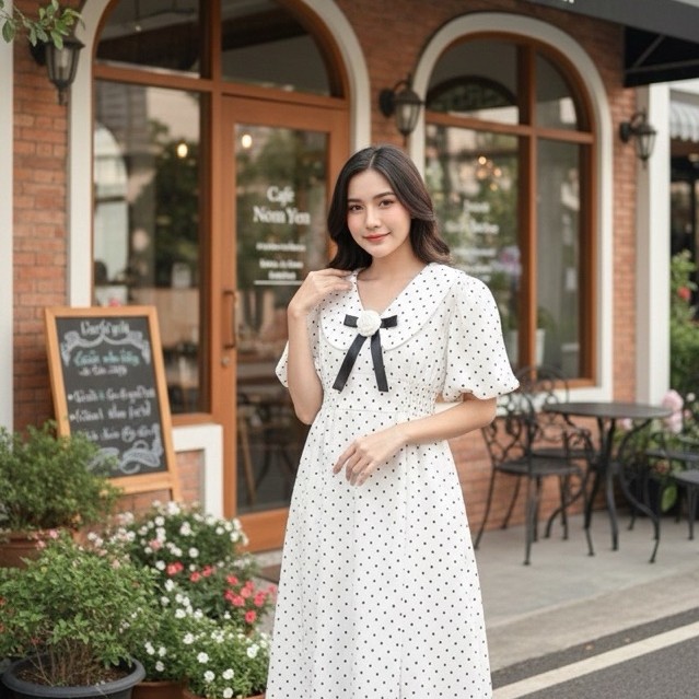 เดรสทรงสวยลายตุดสวยๆSize  Chest (อก) :40”inches   Waist (เอว) :40”inches   Length (ยาว) :45”inches  