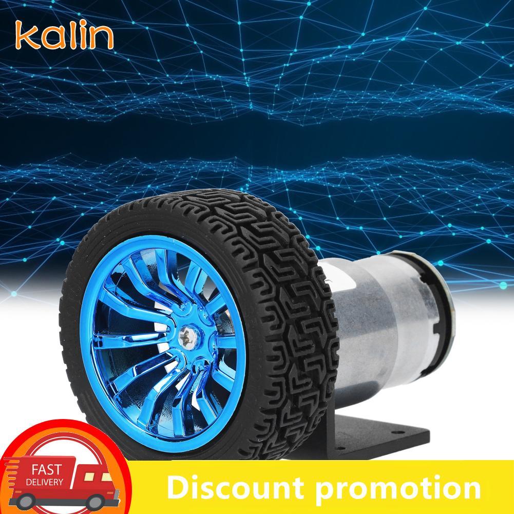 Kalin-th Kalin-th Encoder ชุดมอเตอร์ 15.5 มม.เส้นผ่านศูนย์กลางเพลา Micro DC มอเตอร์เกียร์ DC12V สำหรับ DIY Smart รถ (1590RPM)
