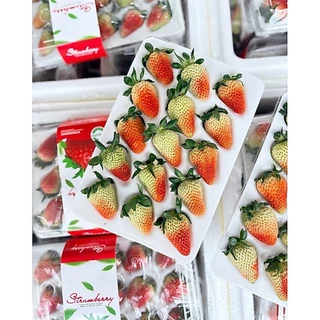 ส่งด่วน 4 ชม. สตอเบอร์รี่จีน สตอเบอร์รี่นำเข้าจากประเทศจีน แพ็คละ 15 ลูก หวานอมเปรี้ยว น้ำหนัก 350 กรัม ตู้ใหม่ สวย สด