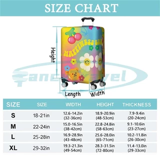 Happy Wiggles ผ้าคลุมกระเป๋าเดินทางส่วนบุคคลยืดหยุ่นป้องกันรอยขีดข่วนทนต่อการสึกหรอเหมาะสําหรับกระเป๋าเดินทางขนาด 18-30 นิ้ว