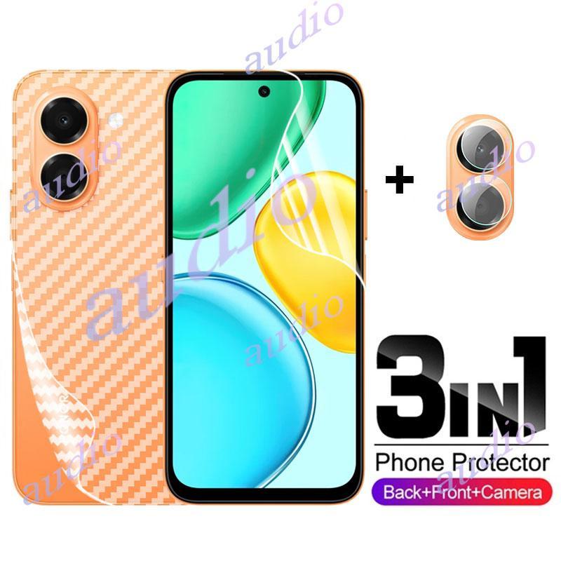 HONOR X7e 4G 5G 3in1 ด้านหน้าด้านหลังเลนส์ฟิล์มไฮโดรเจลสําหรับ Honor X7e X7E HonorX7e 4G 5G 2026 สมา