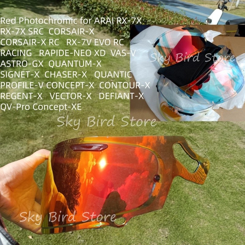 กระบังหน้าแบบโฟโตโครมิกสําหรับ ARAI RX-7X QUANTUM-X SIGNET-X CHASER-X QUANTIC PROFILE-V CONCEPT-X CO