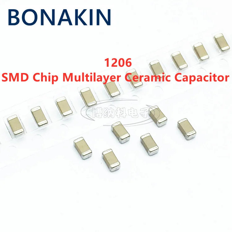 20PCS 1206 68UF 686M 6.3V 10V 16V 25V 50V ±20% X5R SMD ชิป Multilayer ตัวเก็บประจุเซรามิค