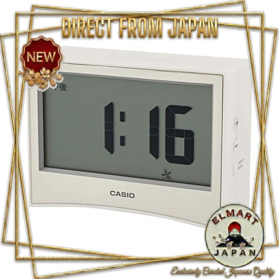 [Direct From Japan] CASIO Alarm Clock Radio Wave Clock Black Black Digital Inverted LCD Temperature 