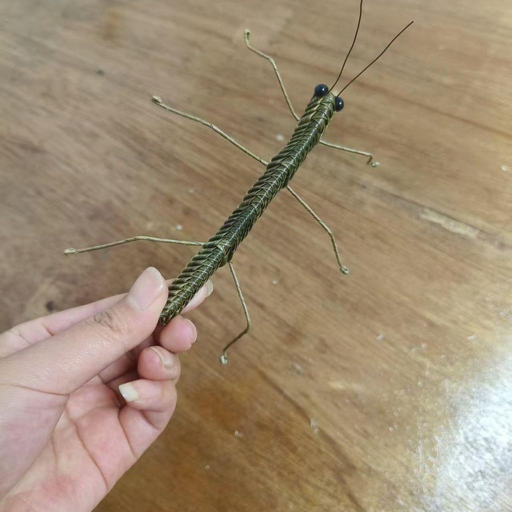 Pure Handmade Non-Genetic Brown Weaving Pure Hand-Woven Bamboo Worm Non-Genetic