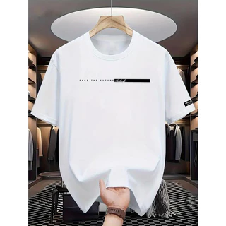 🔥BKK[จัดส่งในกรุงเทพฯ] เสื้อยืดพิมพ์ลายตัวอักษรผู้ชาย ความยาวอนาคต สไตล์ลำลอง เหมาะสำหรับเสื้อผ้า แขนสั้น Man Clothing