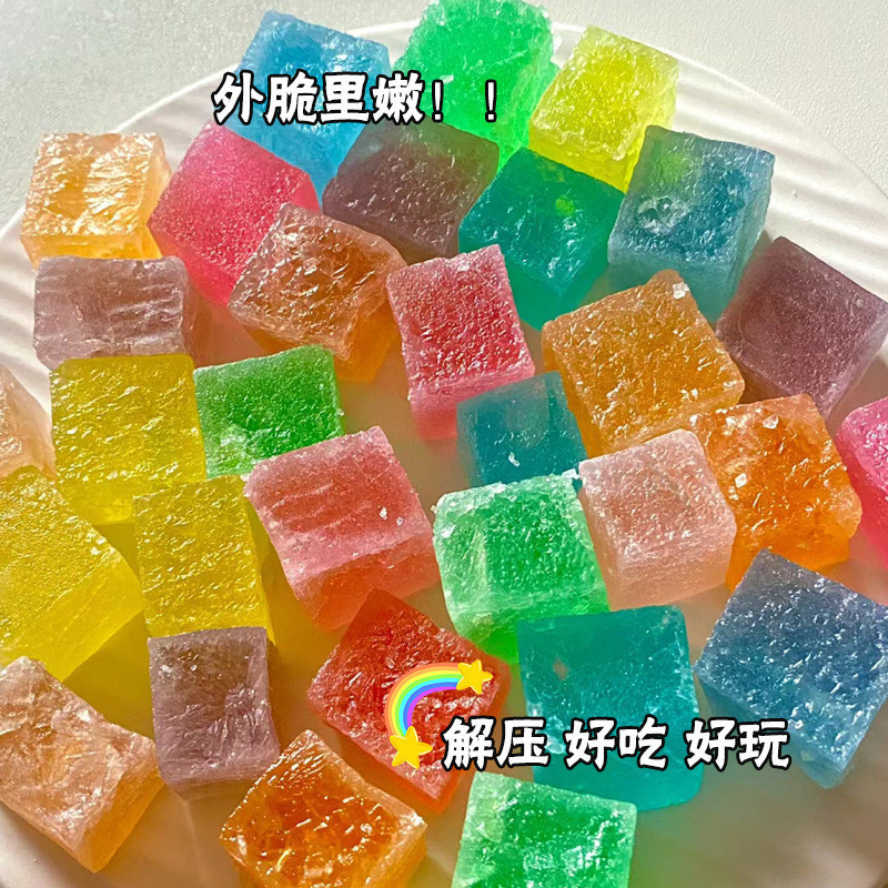 Influencer Amber Candy Girl Heart Gem Crystal Candy Diamond Handmade Candy ลูกอมใหม่