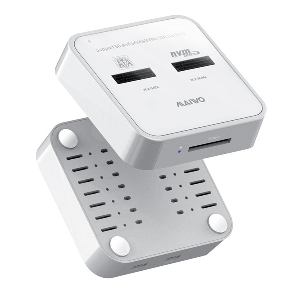 K3016SD M.2 SSD Dock Dual Bay SATA/NVMe สถานีเครื่องอ่านการ์ด SD (สหรัฐอเมริกา)